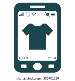 Tshirt icon, vector illustration. 