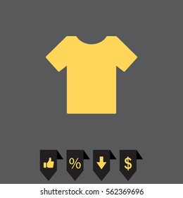 Tshirt icon, vector illustration. 