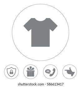 Tshirt icon, vector illustration. 