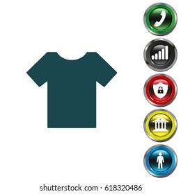 Tshirt icon, vector illustration. 