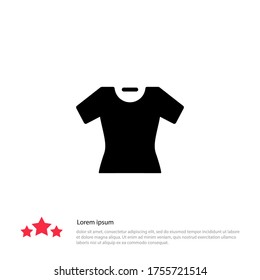 T-shirt Icon. Vector illustration EPS 10.