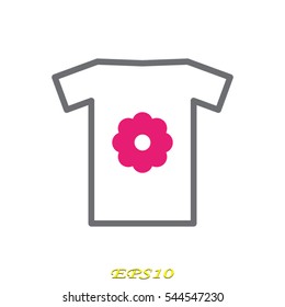 T-shirt, icon, vector illustration eps10
