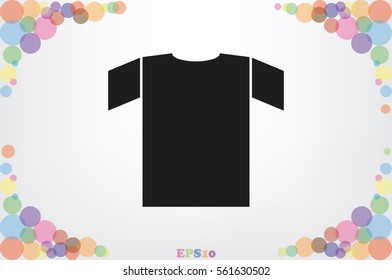 T-shirt icon vector illustration eps10. Isolated badge for website or app - stock infographics.