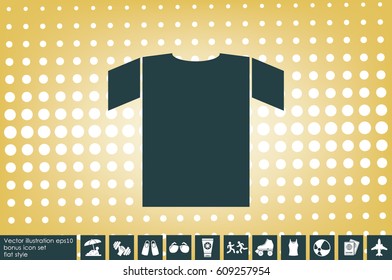 T-shirt icon vector illustration eps10. Isolated badge for website or app - stock infographics