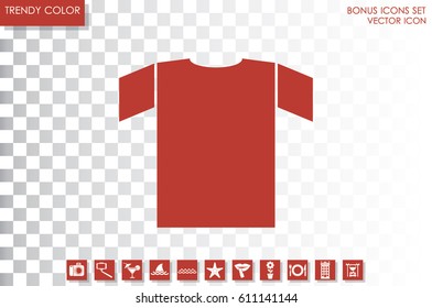 T-shirt icon vector illustration eps10. Isolated badge for website or app - stock infographics