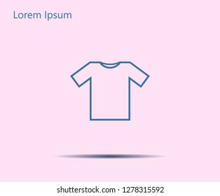 Tshirt  icon, vector illustration. Flat design style