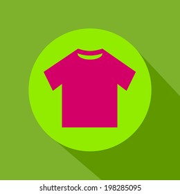 Tshirt icon, vector illustration. Flat design style