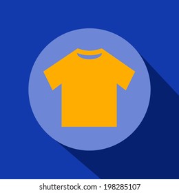 Tshirt icon, vector illustration. Flat design style