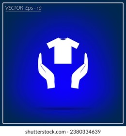 Icono de camiseta, ilustración vectorial. Estilo de diseño plano