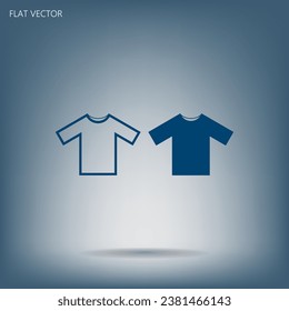 Icono de camiseta, ilustración vectorial. Estilo de diseño plano