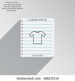 Tshirt Icon icon, vector illustration. Flat design style