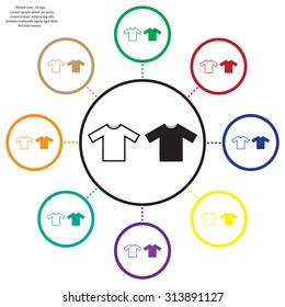 Tshirt Icon icon, vector illustration. Flat design style