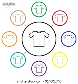 Tshirt Icon icon, vector illustration. Flat design style