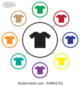 Tshirt Icon icon, vector illustration. Flat design style