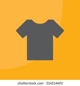 Tshirt icon, vector illustration. Flat design style