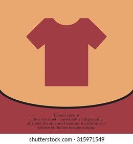 Tshirt icon, vector illustration. Flat design style