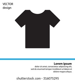 Tshirt icon, vector illustration. Flat design style