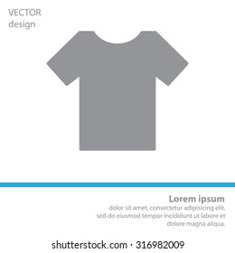 Tshirt icon, vector illustration. Flat design style