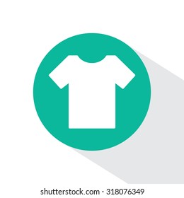 Tshirt icon, vector illustration. Flat design style