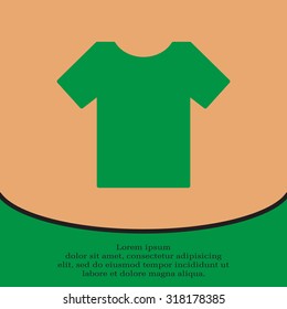 Tshirt icon, vector illustration. Flat design style