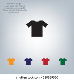 T-shirt icon, vector illustration. Flat design style