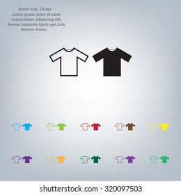T-shirt icon, vector illustration. Flat design style