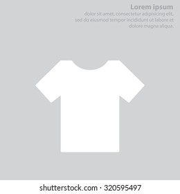 Tshirt icon, vector illustration. Flat design style
