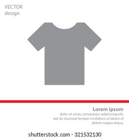 Tshirt icon, vector illustration. Flat design style