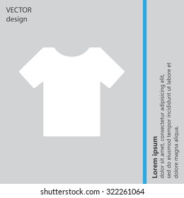 Tshirt icon, vector illustration. Flat design style