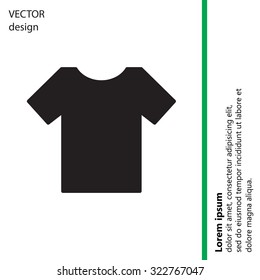 Tshirt icon, vector illustration. Flat design style