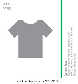 Tshirt icon, vector illustration. Flat design style