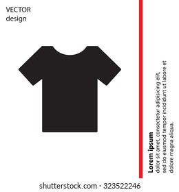 T-shirt icon, vector illustration. Flat design style