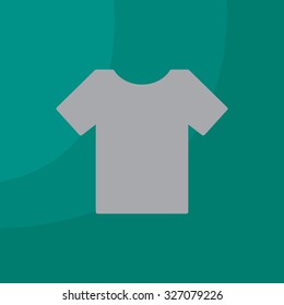 Tshirt icon, vector illustration. Flat design style