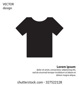 Tshirt icon, vector illustration. Flat design style