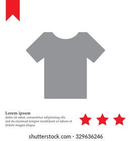 Tshirt icon, vector illustration. Flat design style