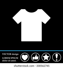 Tshirt icon, vector illustration. Flat design style