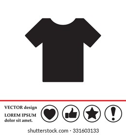 Tshirt icon, vector illustration. Flat design style