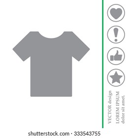 Tshirt icon, vector illustration. Flat design style
