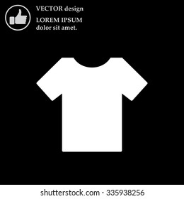 Tshirt icon, vector illustration. Flat design style