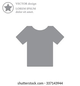 Tshirt icon, vector illustration. Flat design style