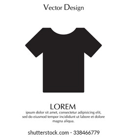 Tshirt icon, vector illustration. Flat design style
