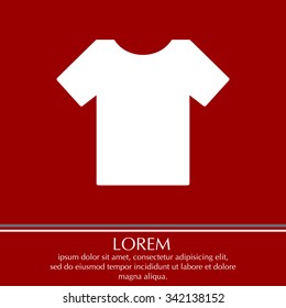 Tshirt icon, vector illustration. Flat design style