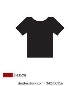Tshirt icon, vector illustration. Flat design style