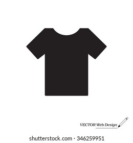 Tshirt icon, vector illustration. Flat design style