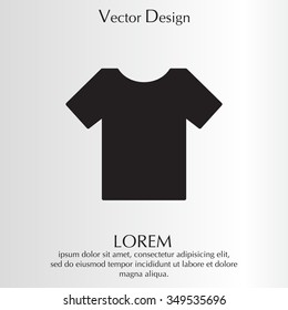 Tshirt icon, vector illustration. Flat design style