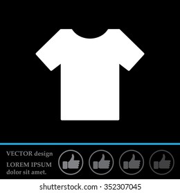 Tshirt icon, vector illustration. Flat design style