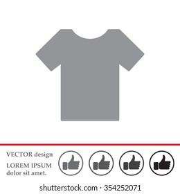 Tshirt icon, vector illustration. Flat design style