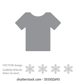 Tshirt icon, vector illustration. Flat design style