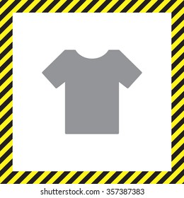Tshirt icon, vector illustration. Flat design style