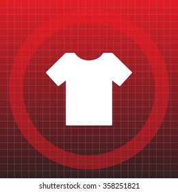 Tshirt icon, vector illustration. Flat design style